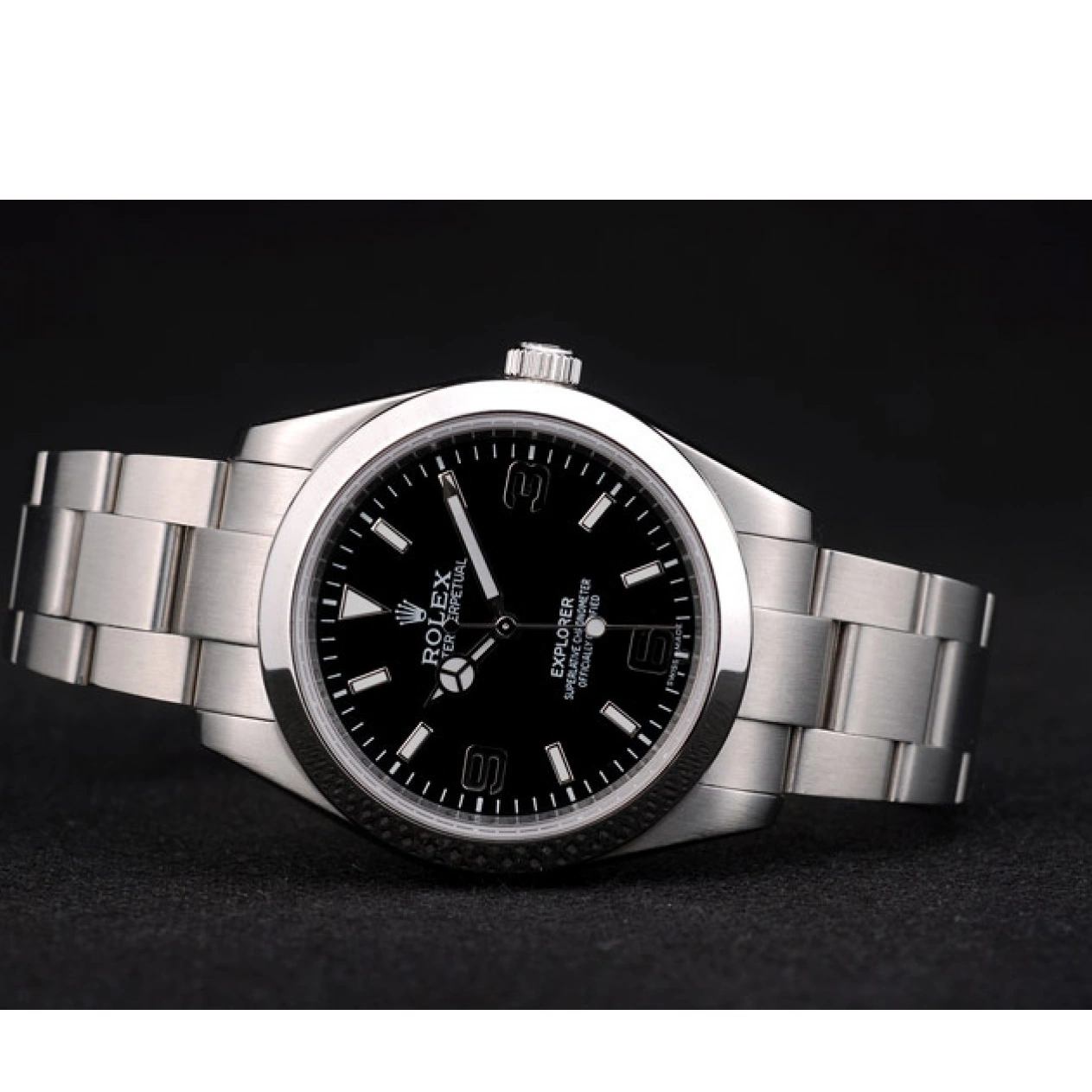 Good Copy Rolex Watches Rolex Stainless Explorer Black Bezel 41984 Steel Dial 0819